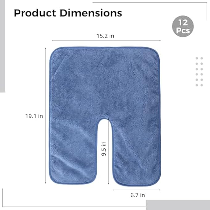 KASTWAVE U-SHAPED FACIAL TOWELS, SPLIT DESIGN, SOFT ESTHETICIAN TOWEL, FACIAL STEM MASSAGE CLEANSING TOWEL, CORAL FLEECE FACE CLOTH FOR BEAUTY SALONS, SKIN CARE, SPA CENTERS (6 PCS) - Image 4